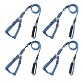 Kuber Industries Dog Harness For Medium Dogs & Leash Set|Premium Metal Hook|PDMGL-005-3|Comfortable Grip|Hand Spliced Belt For Added Strength|PDMGL-005-3| Soft Padding|Stylish Design |Blue (Pack Of 4)
